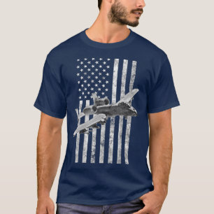 A10 Thunderbolt II American Flag  A10 Warthog T-Shirt
