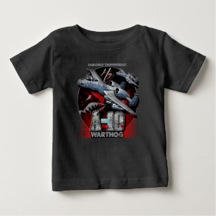 A10 Warthog Fairchild Thunderbolt USAF Fighter Air Baby T-Shirt