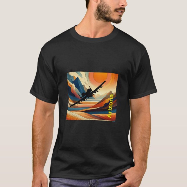 A10 Warthog Over Arizona T-Shirt (Front)