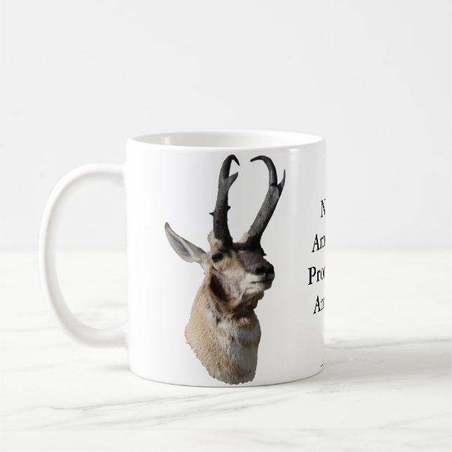 A18 Pronghorn Antelope Head Coffee Mug (Left)