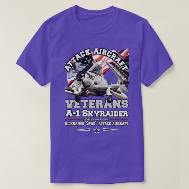 A1 Skyraider attack aircraft T-Shirt (Design Front)