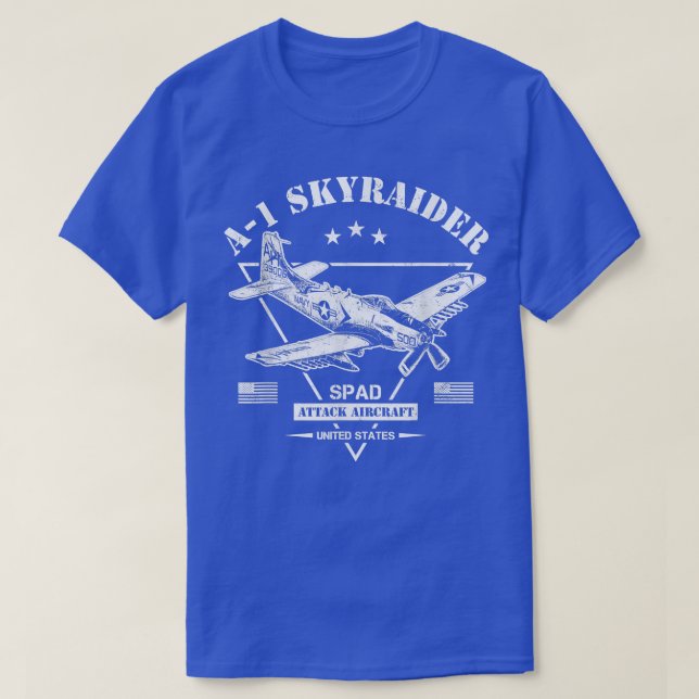 A1 Skyraider SPAD Aircraft  T-Shirt (Design Front)
