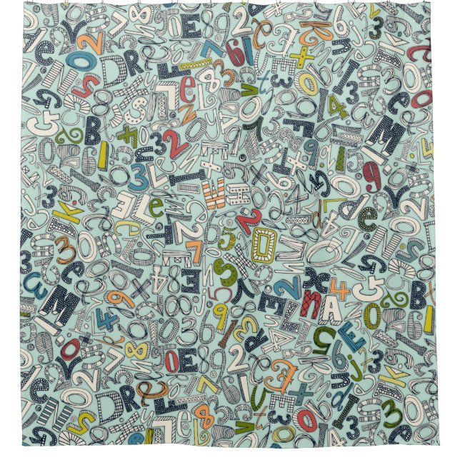 A1B2C3 ICE SHOWER CURTAIN (Front)