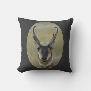 A20 Pronghorn Antelope Head Cushion
