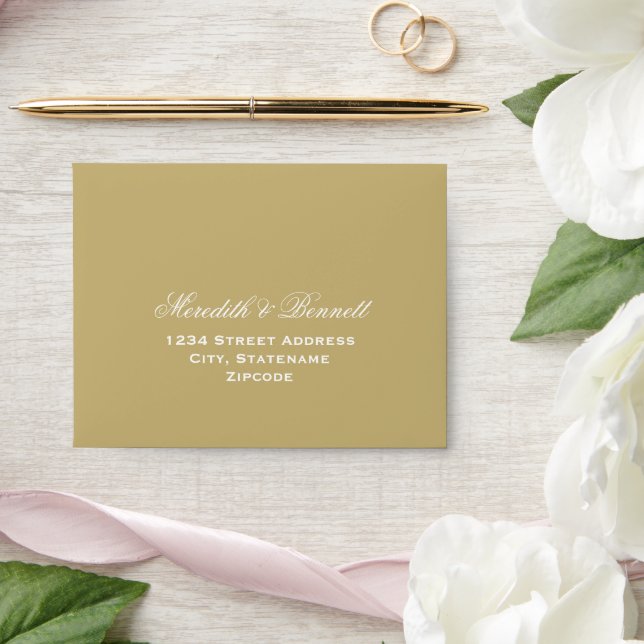 A2 Light Antique Gold Response Envelopes (Wedding)