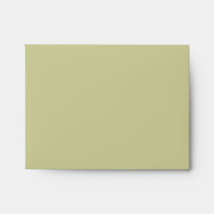 A2 Light Sage Green Damask Flap Monogram Envelopes