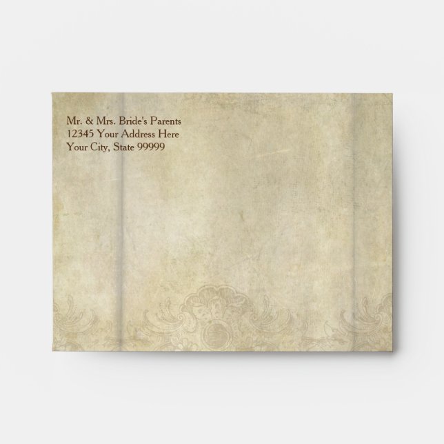 A2 Note Card Thank You Envelopes Rustic Vineyard (Front)