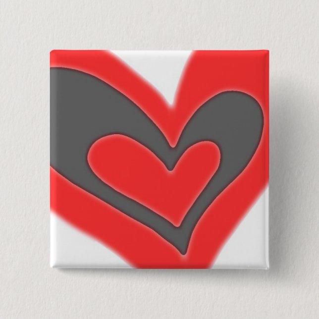 a2z love heart 15 cm square badge (Front)