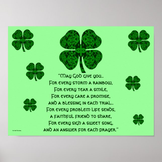 A30 Kaleidoscopic Celtic - Irish Blessing 5 Poster (Front)