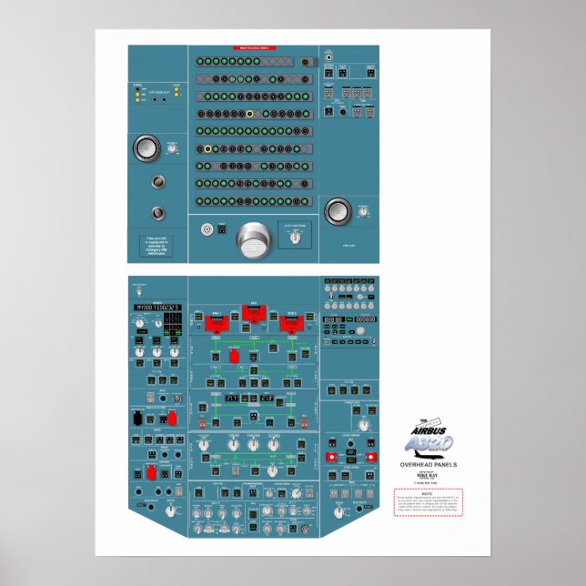 A320 Overhead Panel Poster (Front)