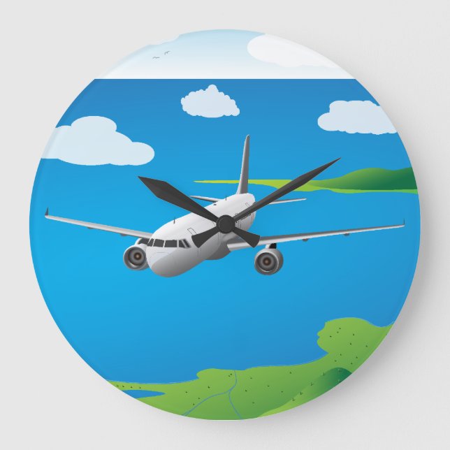 A321 Airliner Vector Clocks (Front)