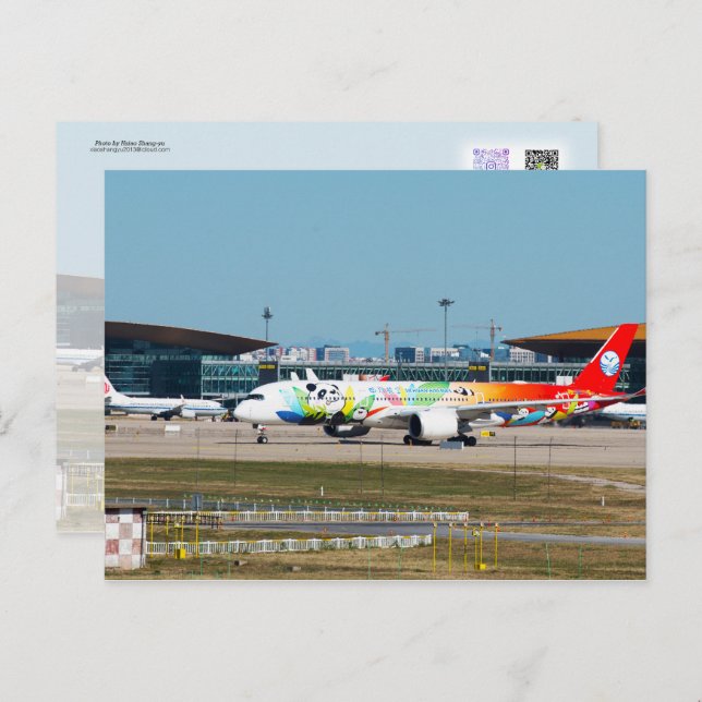 A350 Panda Livery  Postcard (Front/Back)
