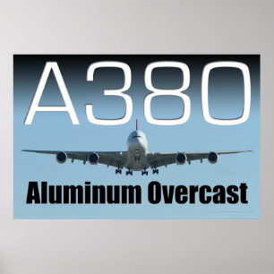 A380 Aluminium Overcast Poster