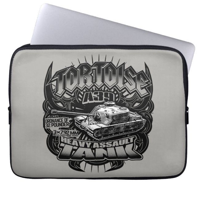 A39 Tortoise Laptop Sleeve Electronics Bag (Front)