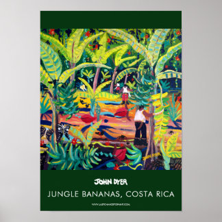 A3 poster by John Dyer. Jungle Bananas, Costa Rica
