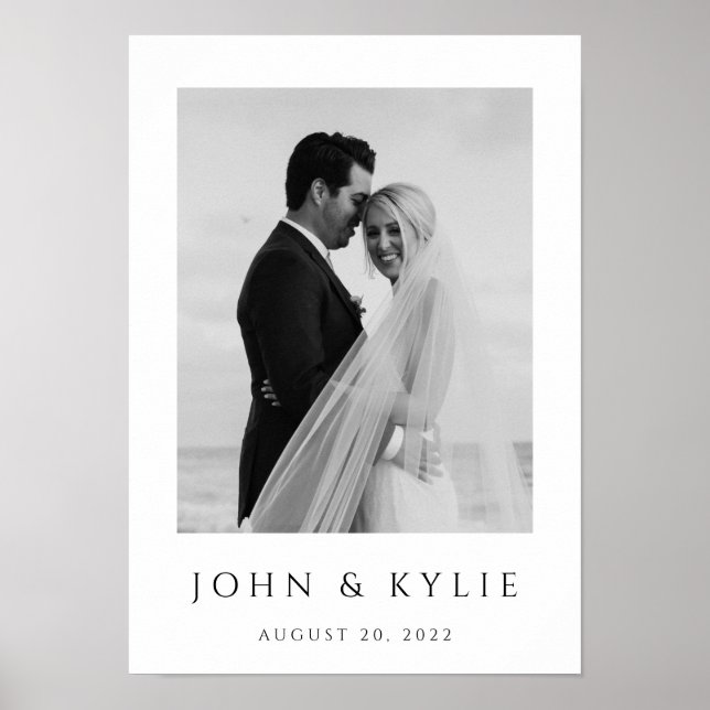 A3 SIZE - Personalise Photo & Wedding Date Poster (Front)