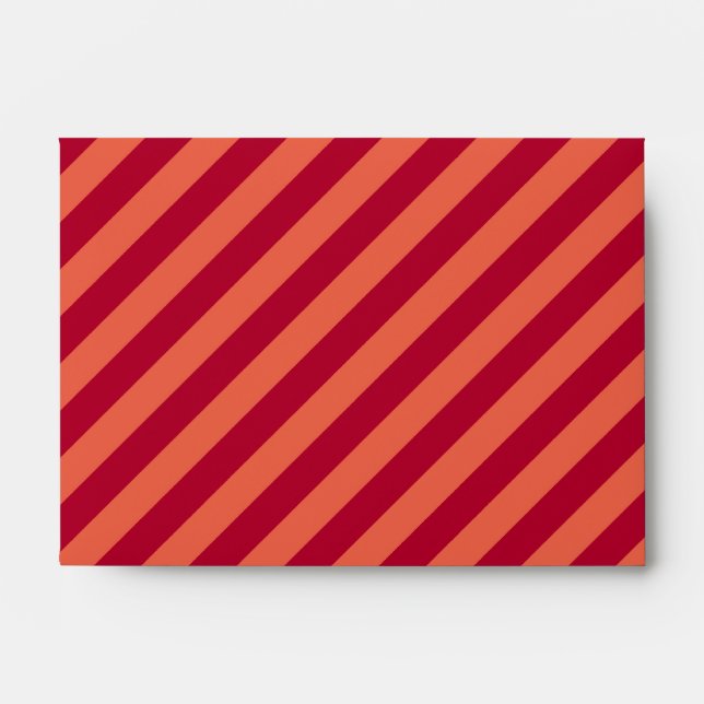 A6 Red and Orange Striped Envelopes (Front)
