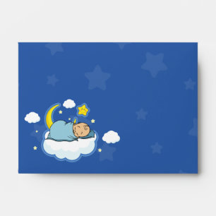 A6 Sleeping Baby Boy Baby Shower Envelopes