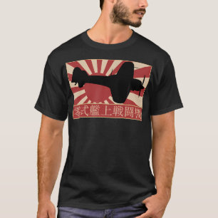 A6M Zero Japanese Ww2 Fighter Plane Japan Flag T-Shirt