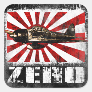 A6M Zero Square Sticker