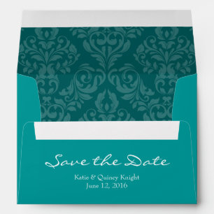 A7 5x7 Turquoise Teal Save the Date Envelopes