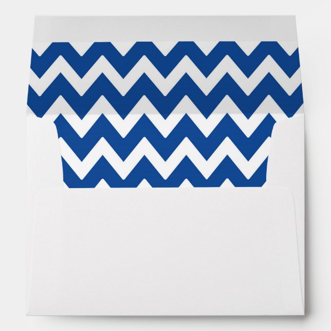 A7 5x7 White Blue Chevron Envelopes (Back (Bottom))