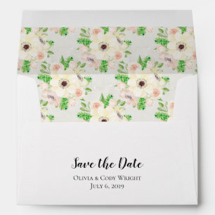 A7 5x7 Yellow Flowers Save the Date Envelopes