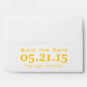 A7 5x7 Yellow White Save the Date Envelopes