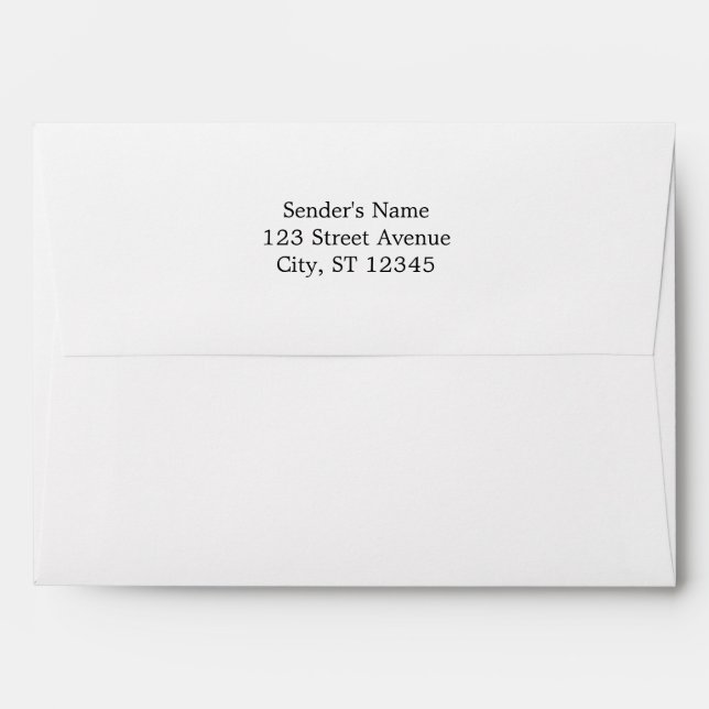 A7 Envelopes with Printed Return Address (Back (Top Flap))