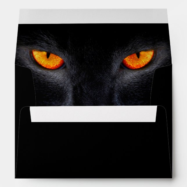 A7 Greeting Card/Black Cat Envelopes (Back (Bottom))