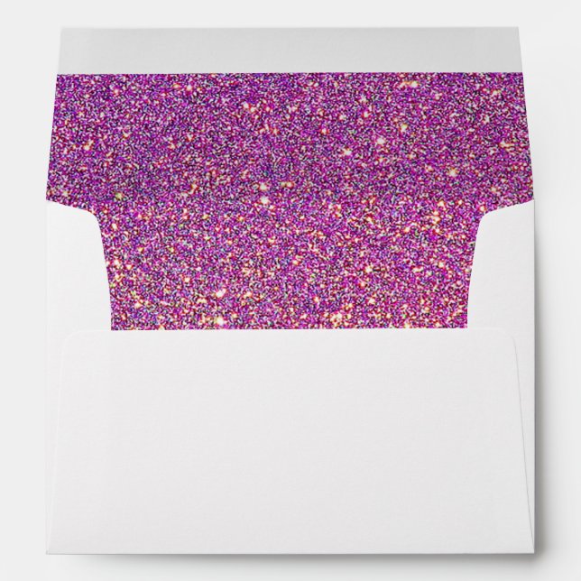 A7 Greeting Card/Pink Glitter Envelopes (Back (Bottom))