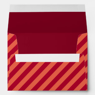 A7 Red and Orange Striped Envelopes