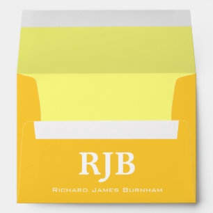 A7 Yellow Monogrammed Envelopes