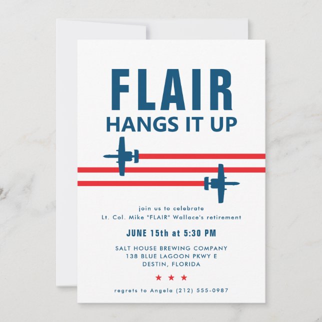 A-10 Attack Fighter Jet Party Invitation (Front)