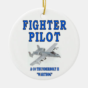 A-10 THUNDERBOLT II CERAMIC TREE DECORATION
