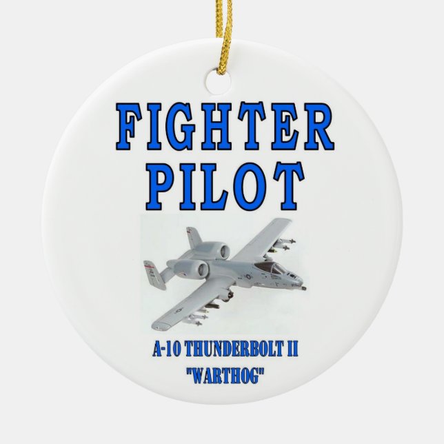 A-10 THUNDERBOLT II CERAMIC TREE DECORATION (Front)