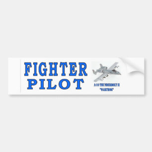 A-10 THUNDERBOLT II FIGHTER PILOT BUMPER STICKER