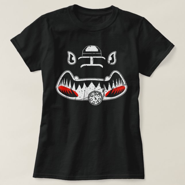 A-10 Thunderbolt II Warthog Nose Art Shark Mouth V T-Shirt (Design Front)
