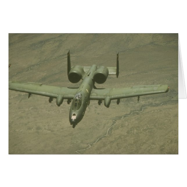 A-10 Warthog anti-tank aircraft, aerial shot (Front Horizontal)