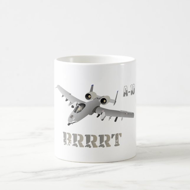A-10 Warthog Jet Aircraft BRRRT Coffee Mug (Center)