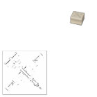 A-10 Warthog Jet Top View Wood Stamp