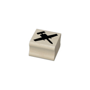 A-10 Warthog Jet Top View Wood Stamp