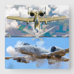 A-10C THUNDERBOLT II SQUARE WALL CLOCK