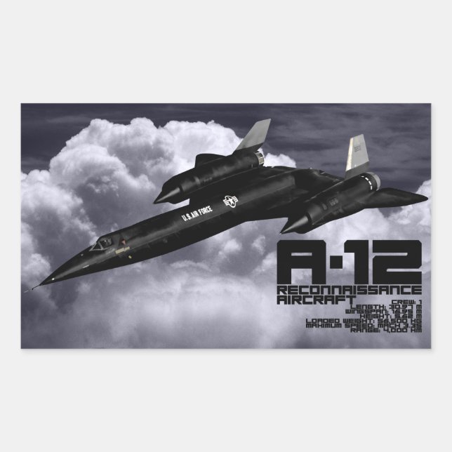 A-12 RECTANGULAR STICKER (Front)