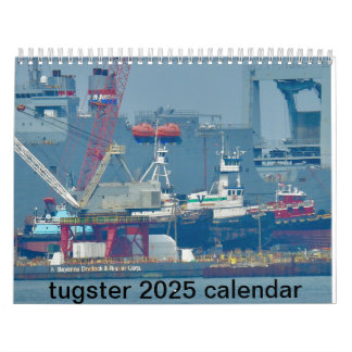 A 2025 calendar with dramatic tugboat photos.