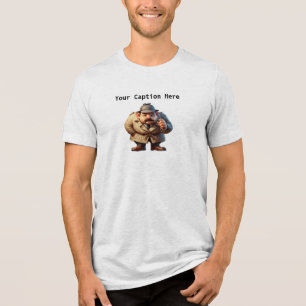 A 3D Amateur Detective Searching for Clues Tri-Blend Shirt