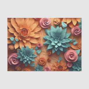 A 3D Flower Series Design 6 Tissue Paper