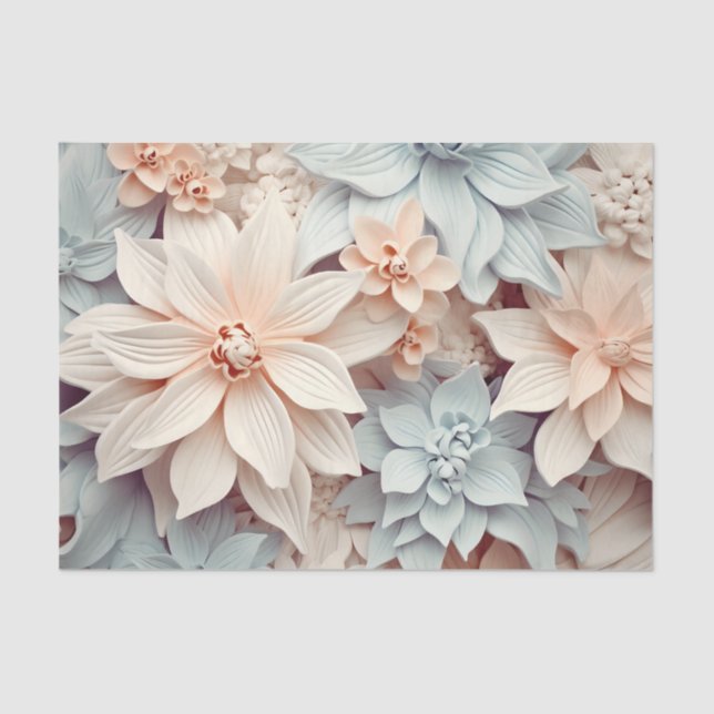 A 3D Flower Series Design 7 Tissue Paper (Front)