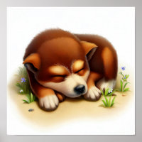 A 3D Painting of an Australian Cattle Dog