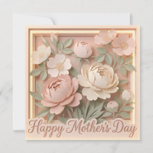 A 3D Papercut Mother's Day Card